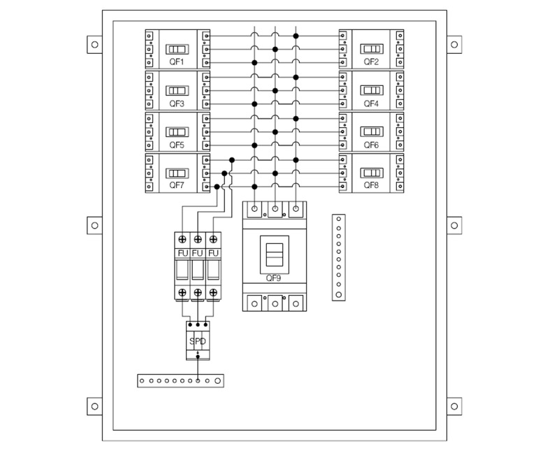 صندوق تجميع SHLX-AC8 / 1 AC PV